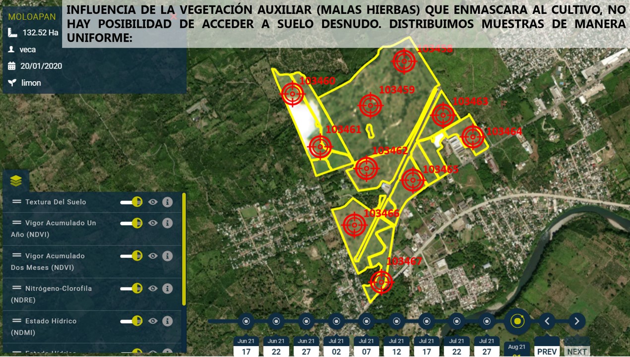 Guiado con LAYERS(r) - Capa NDVI