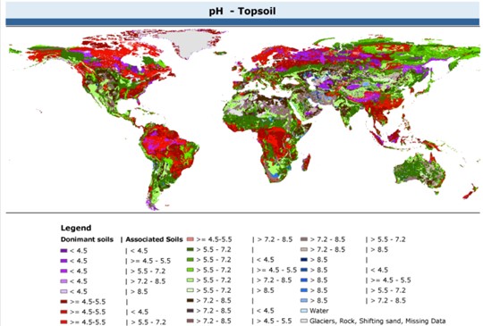 Distribuição global pH