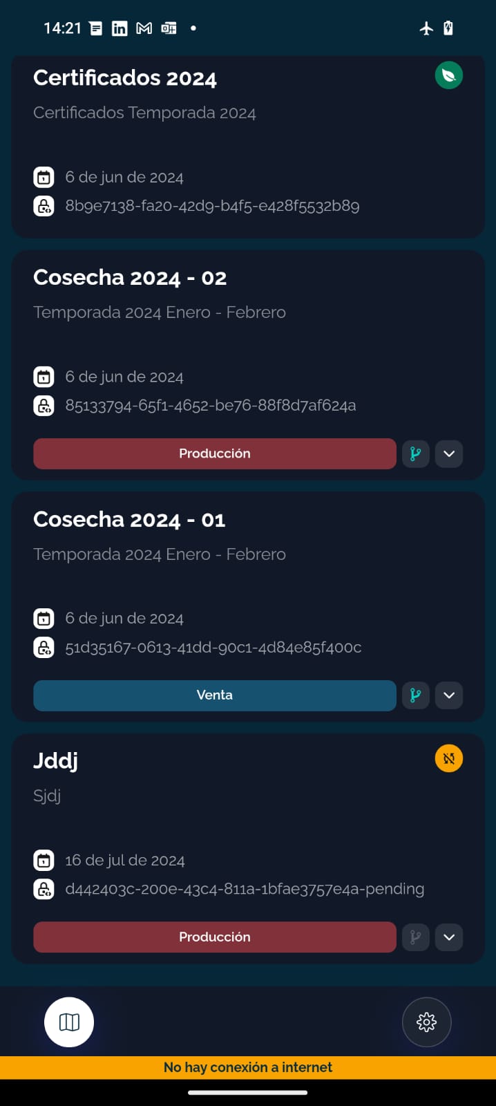 Rastreamentos offline